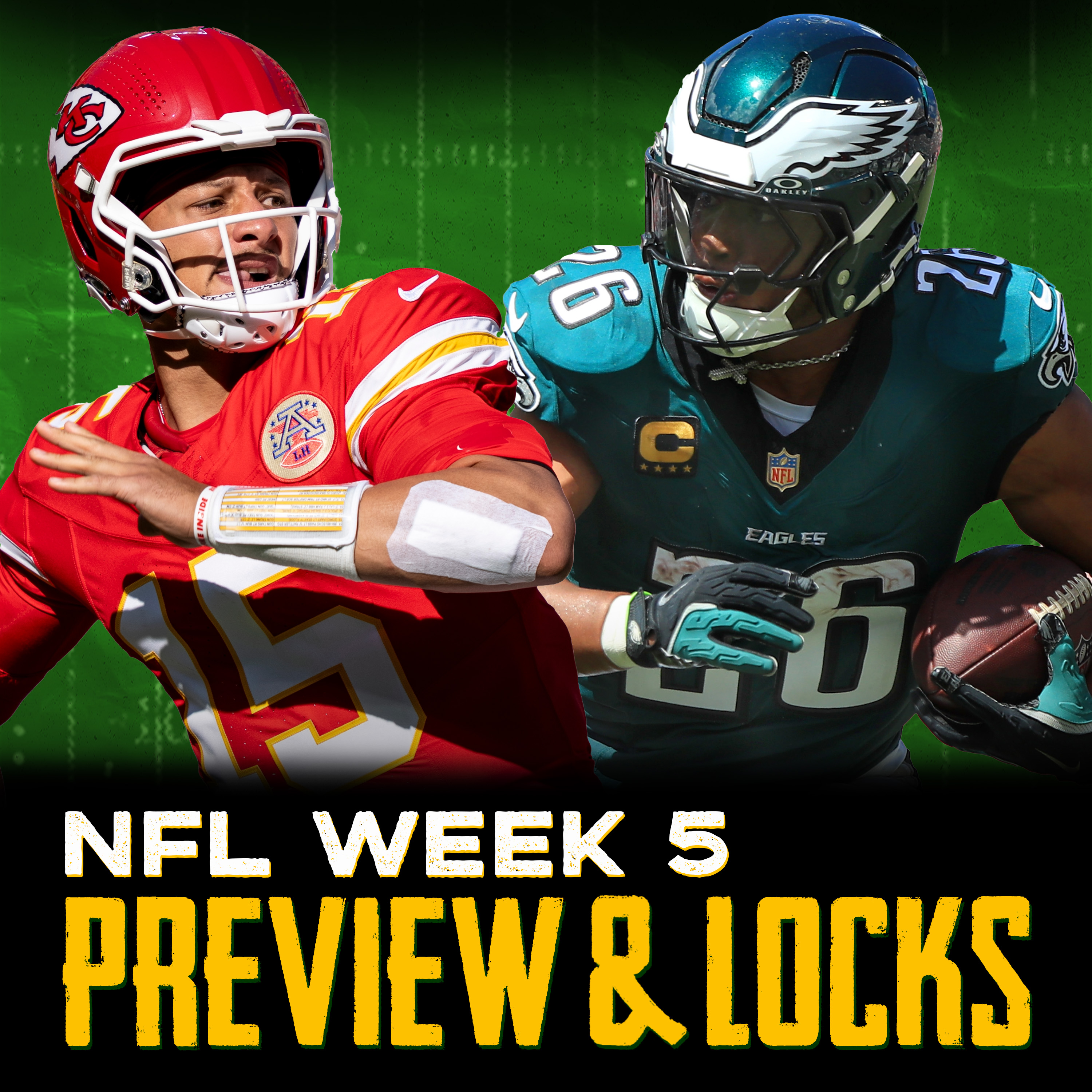 Week 5 NFL Preview & Locks: Chiefs-Jaguars, Justin Herbert vs. Jayden Daniels + More episode artwork