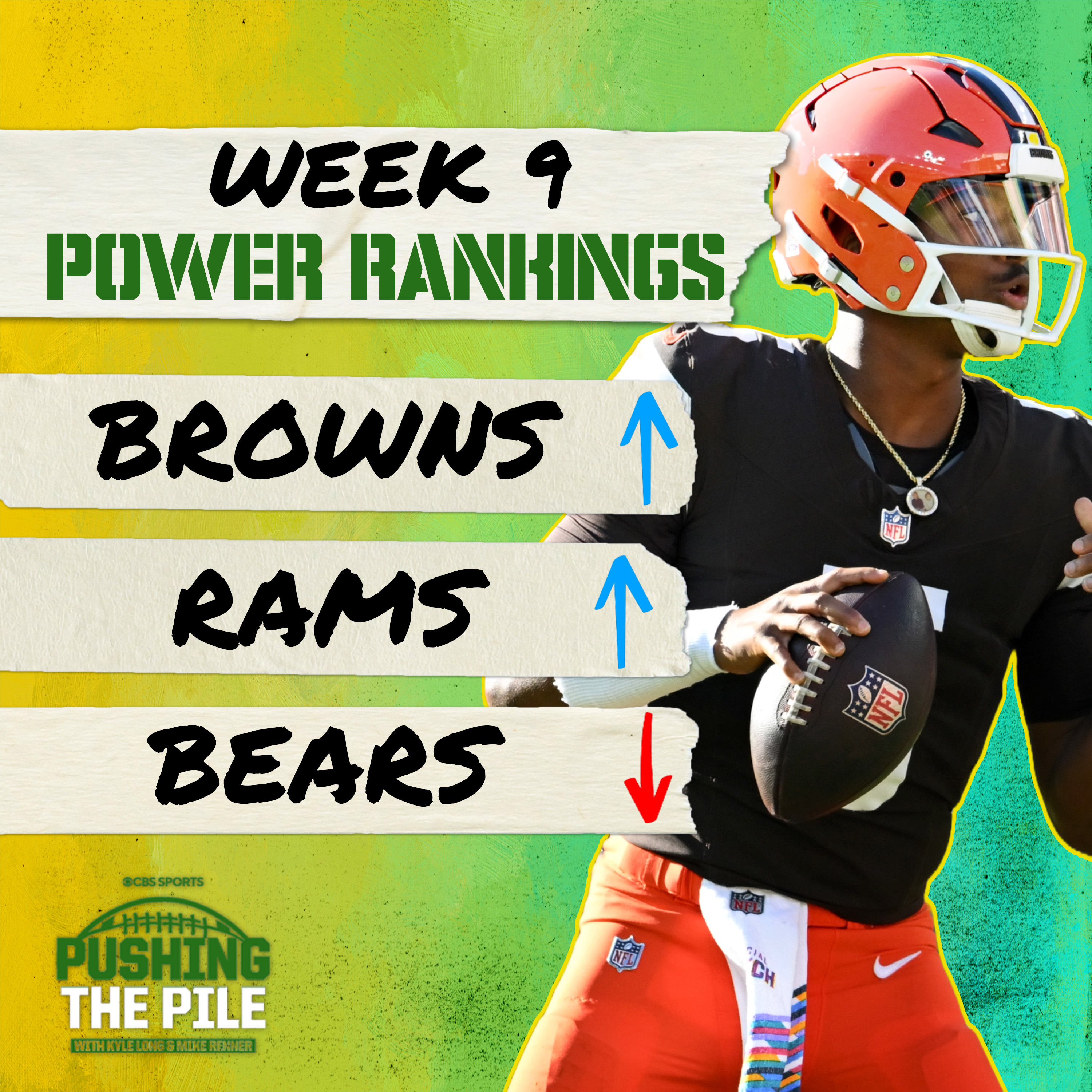 Week 9 Power Rankings: Browns, Rams, Broncos move up, Bears, Seahawks, and Titans drop w/Pete Prisco episode artwork