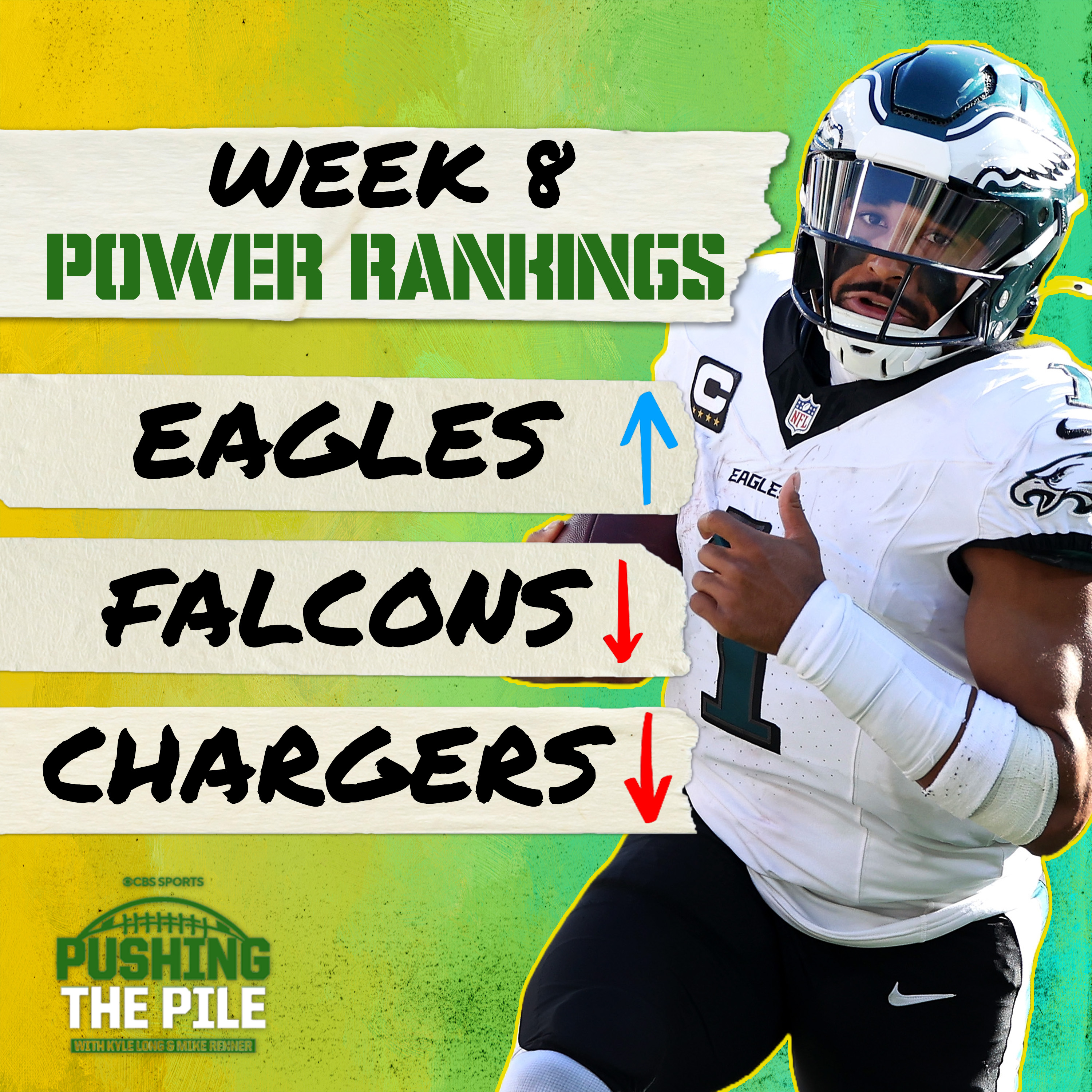 Week 8 Power Rankings: Eagles, Seahawks and Cardinals rise, Falcons & Chargers tumble w/Pete Prisco episode artwork