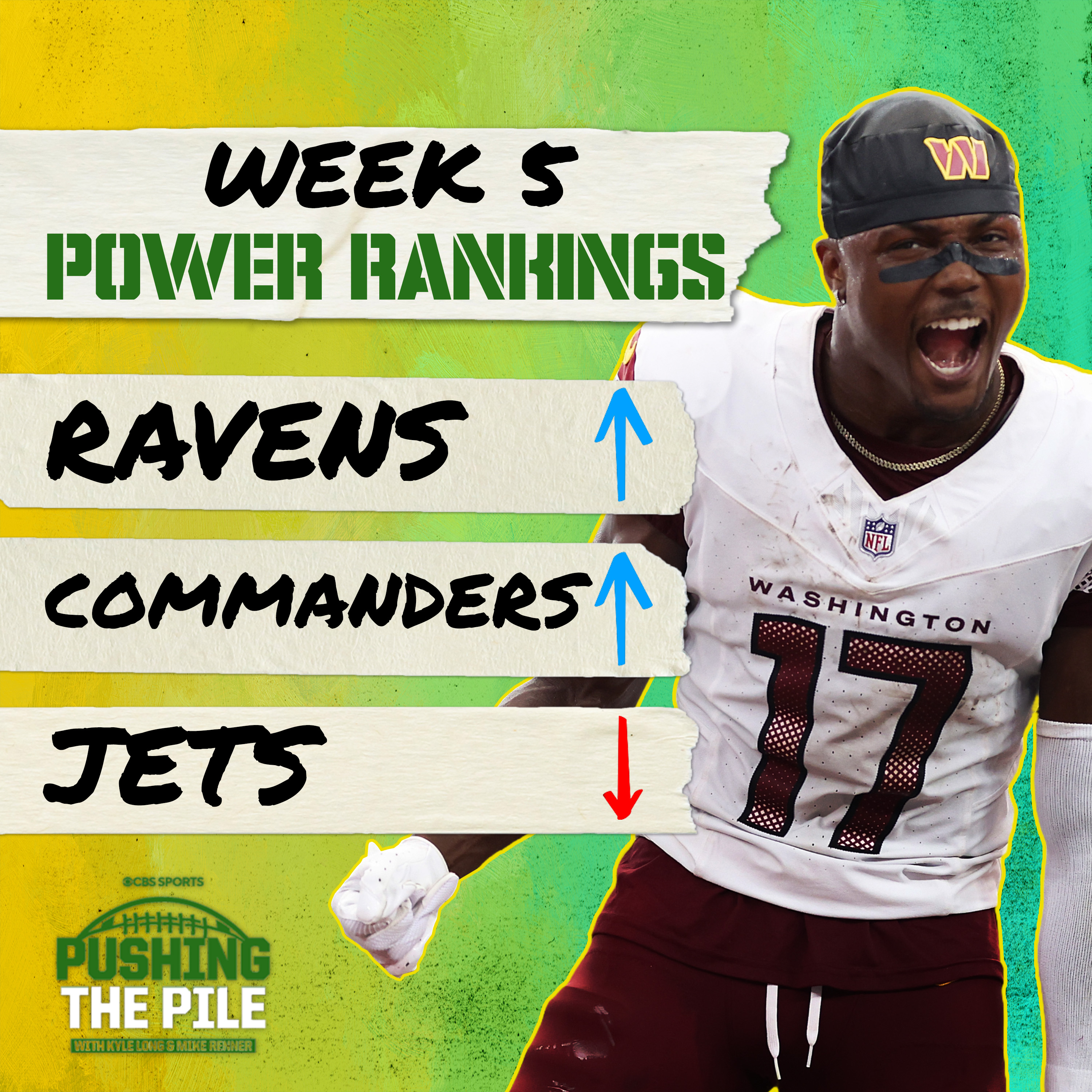 Week 5 Power Rankings: Commanders, Ravens crack top 10, Eagles, Jets, Seahawks drop w/Pete Prisco episode artwork