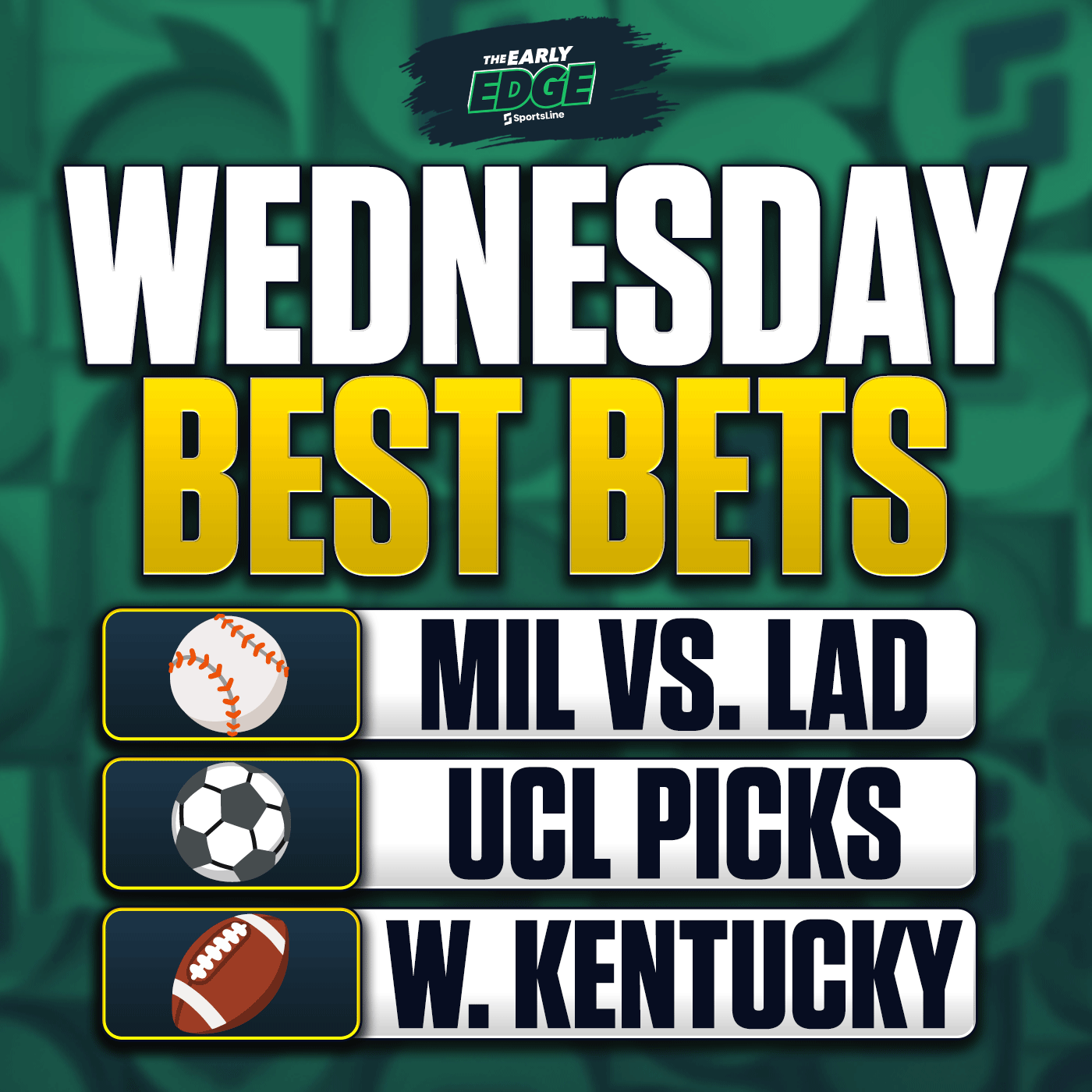 Wednesday's BEST BETS: MLB + Champions League + College Football