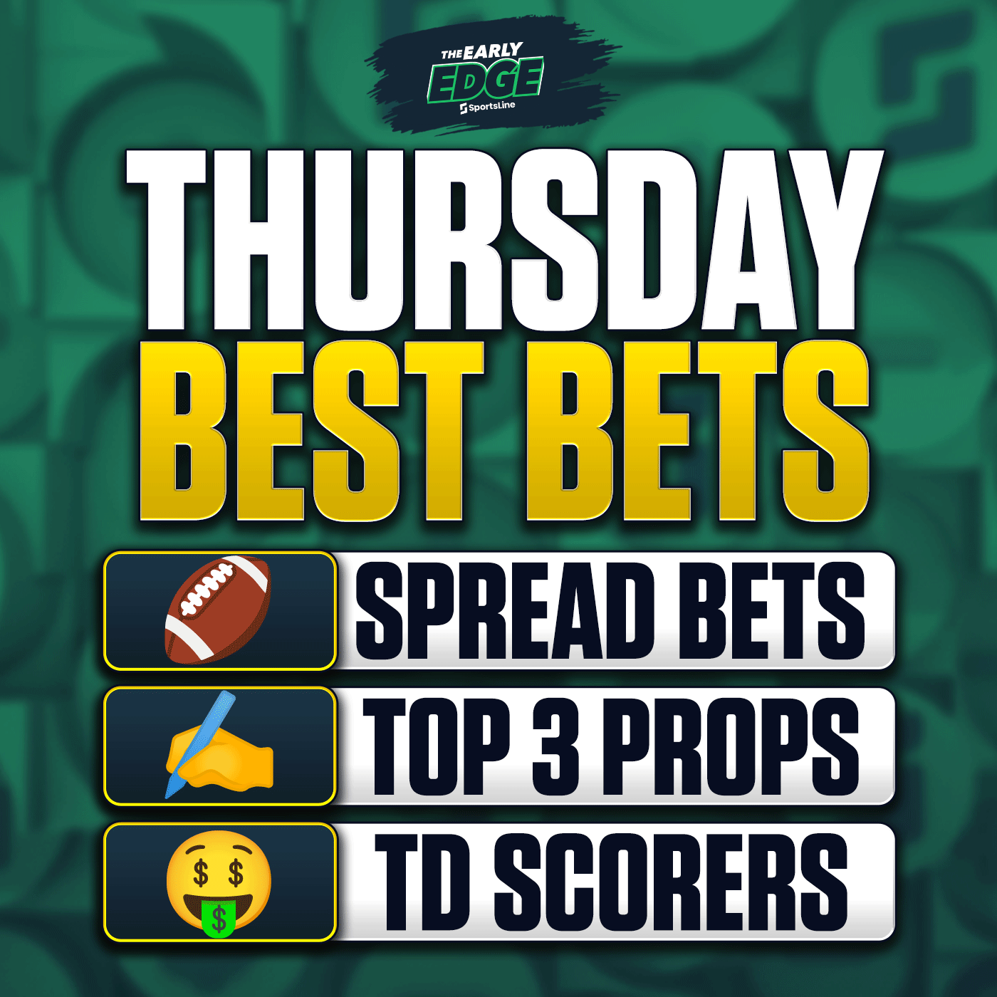 Thursday's BEST BETS: Falcons-Packers Picks + MLB Bets