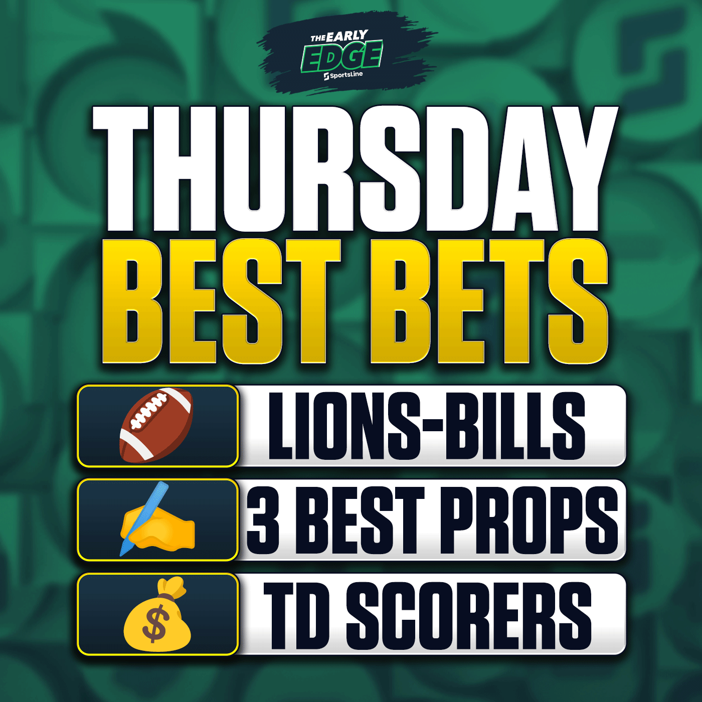 Thursday's BEST BETS: Lions-Bills Picks + MLB Bets