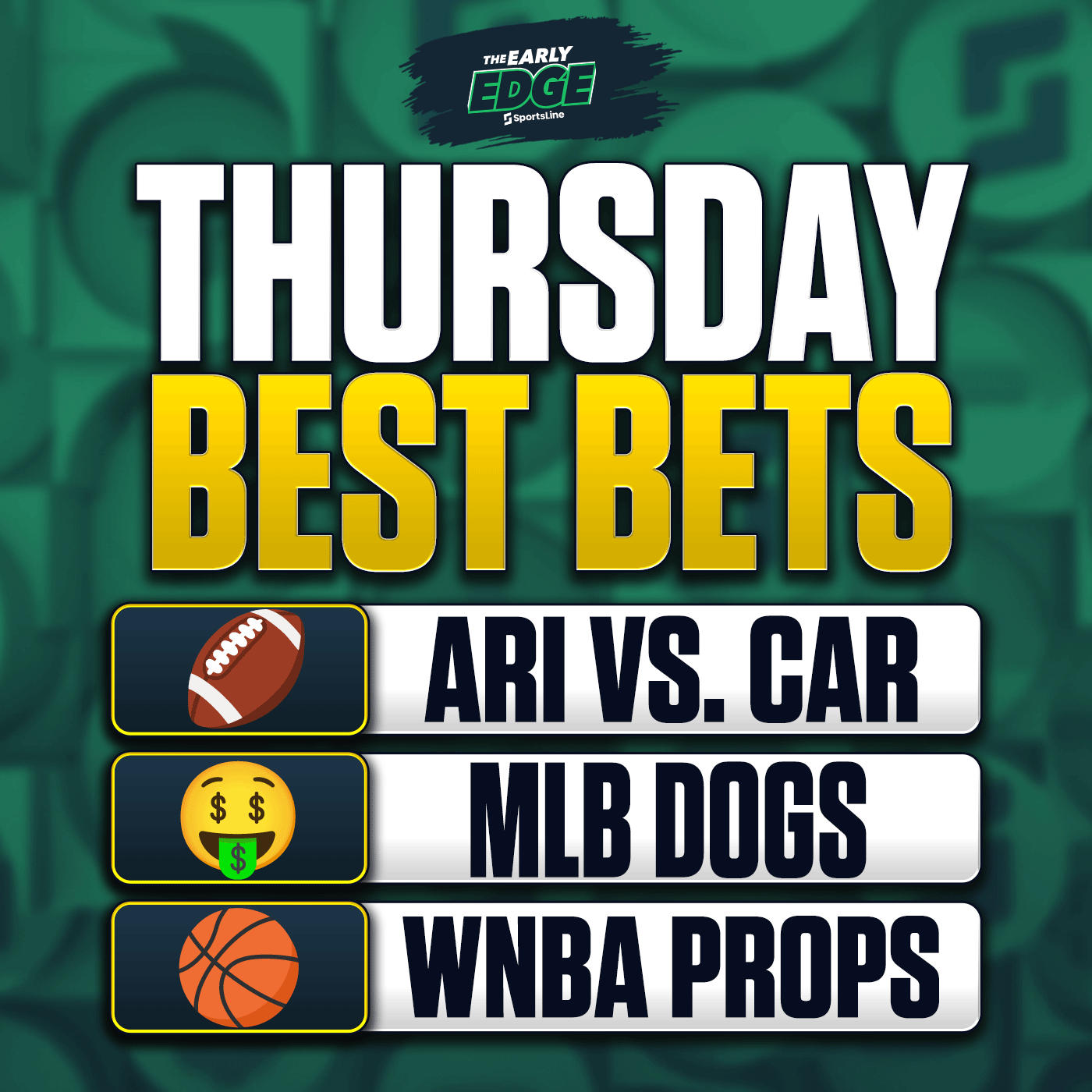Thursday's BEST BETS: NFL Picks + MLB Bets + WNBA episode artwork