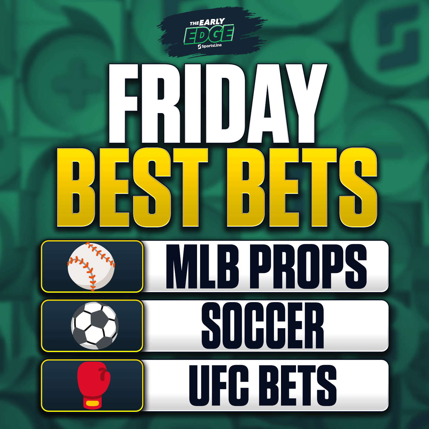 Friday's BEST BETS: MLB Picks + Soccer Bets + PGA Tour + UFC