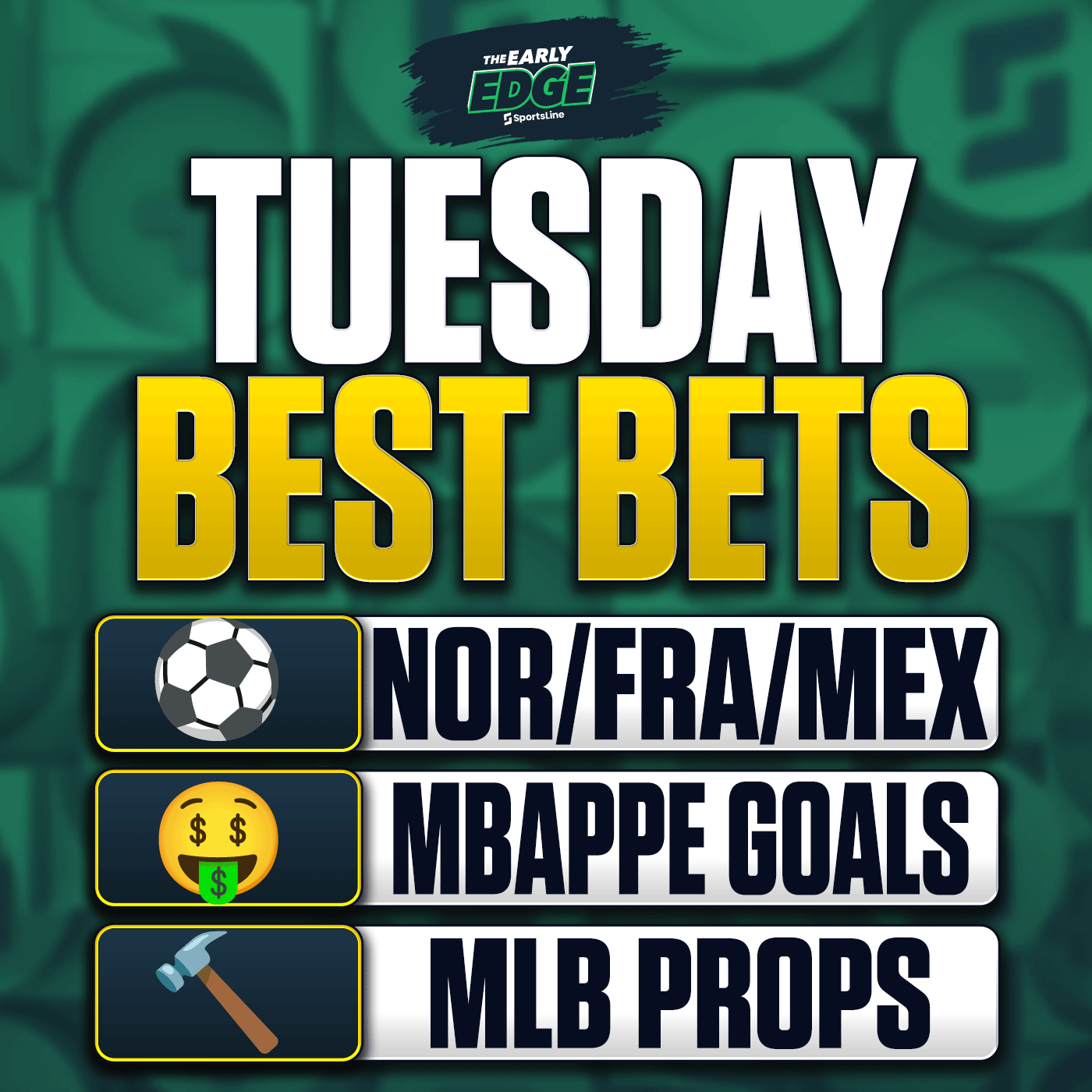 Tuesday's BEST BETS: World Cup Picks + MLB Props + Wimbledon episode artwork