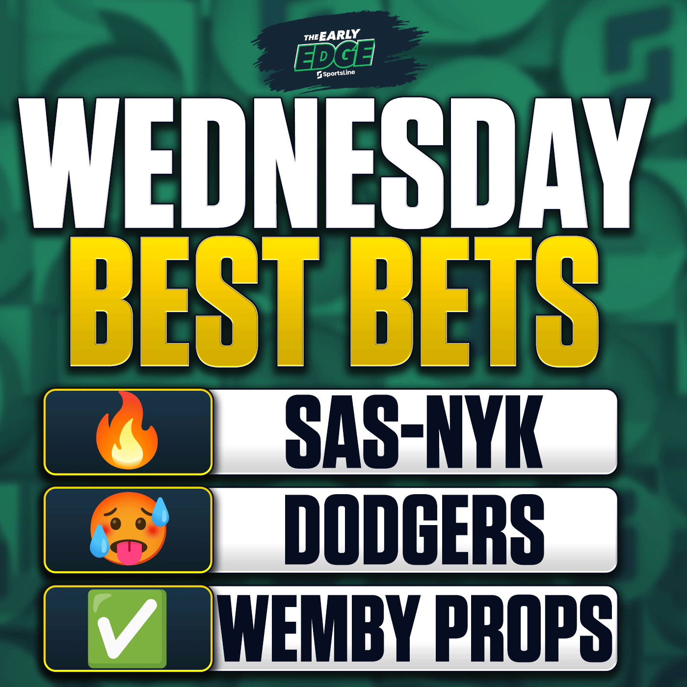 Wednesday's BEST BETS: Spurs vs. Knicks Game 4 Picks + MLB Props episode artwork