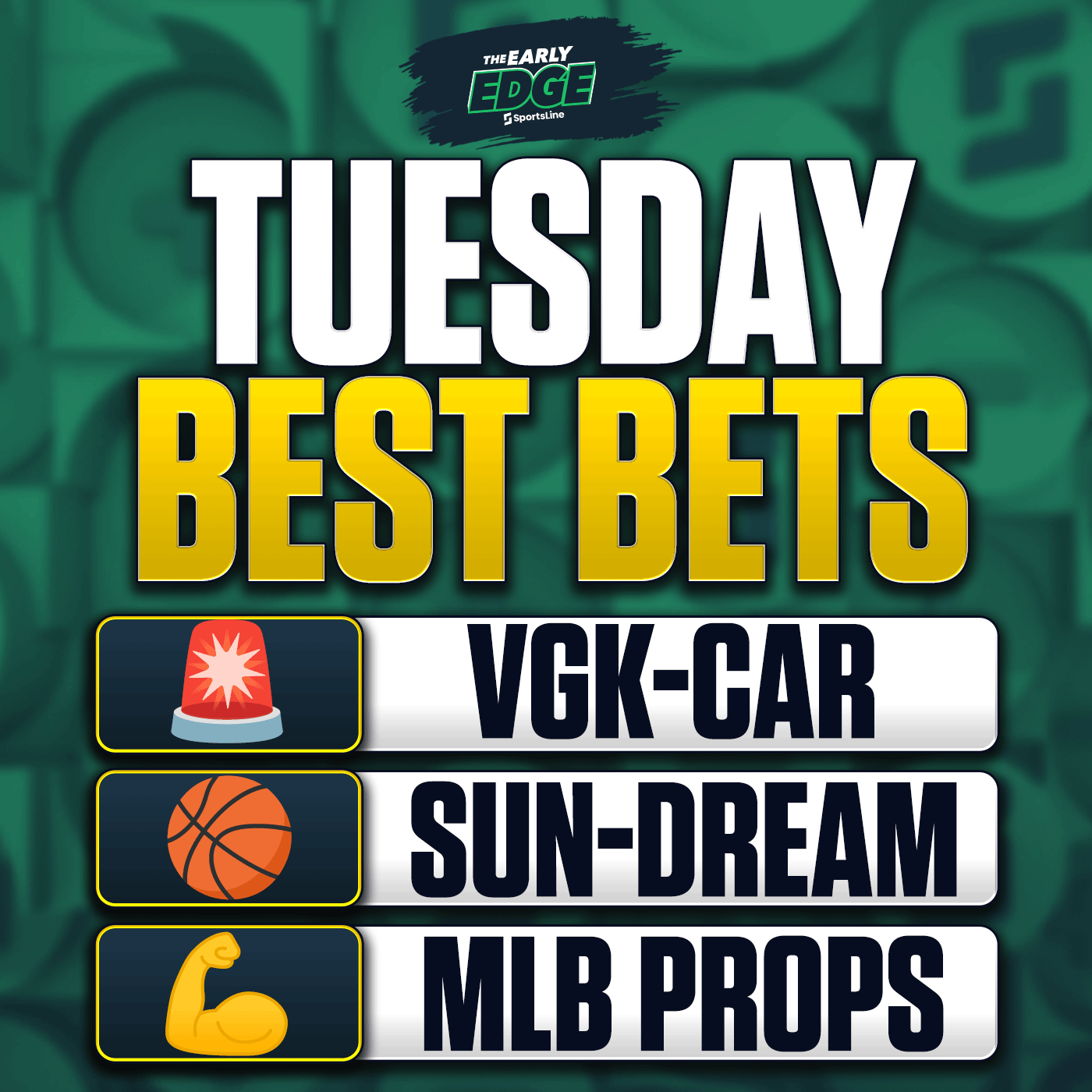Tuesday's BEST BETS: Golden Knights vs. Hurricanes Game 1 + MLB Props + WNBA