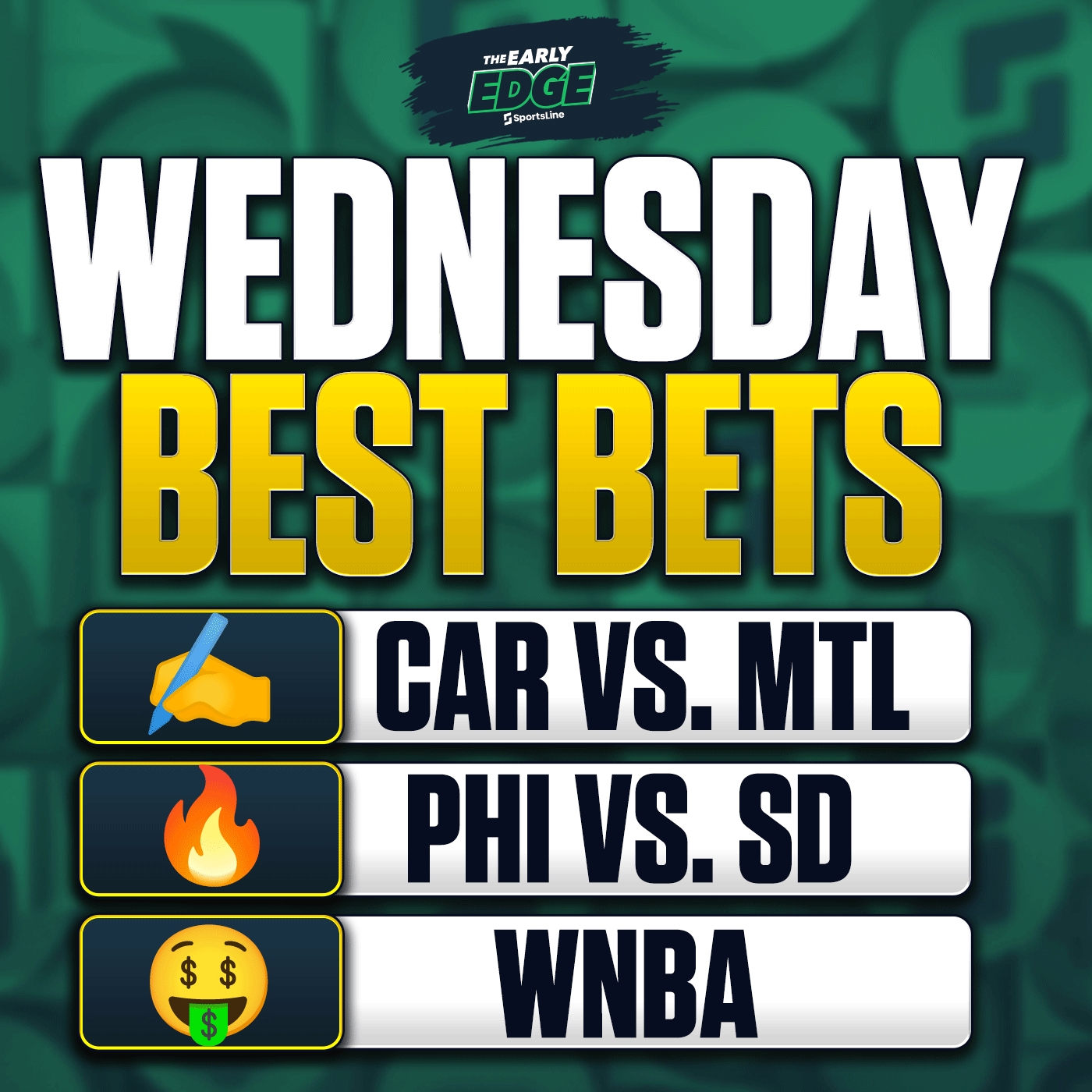 Wednesday's BEST BETS: Canes vs. Habs Bets + MLB Props + WNBA episode artwork