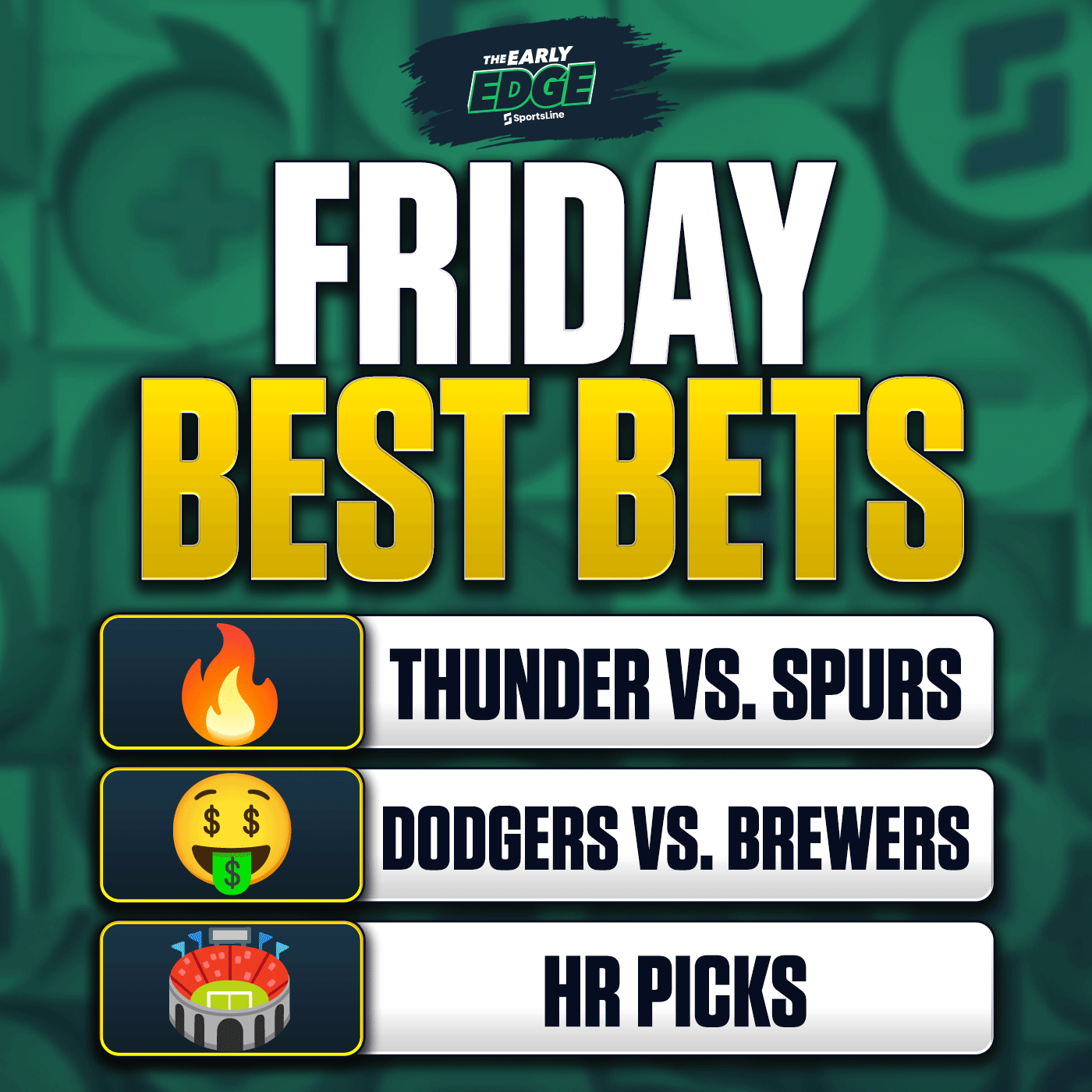 Friday's BEST BETS: Thunder vs. Spurs Gm 3 Picks + MLB + Soccer episode artwork
