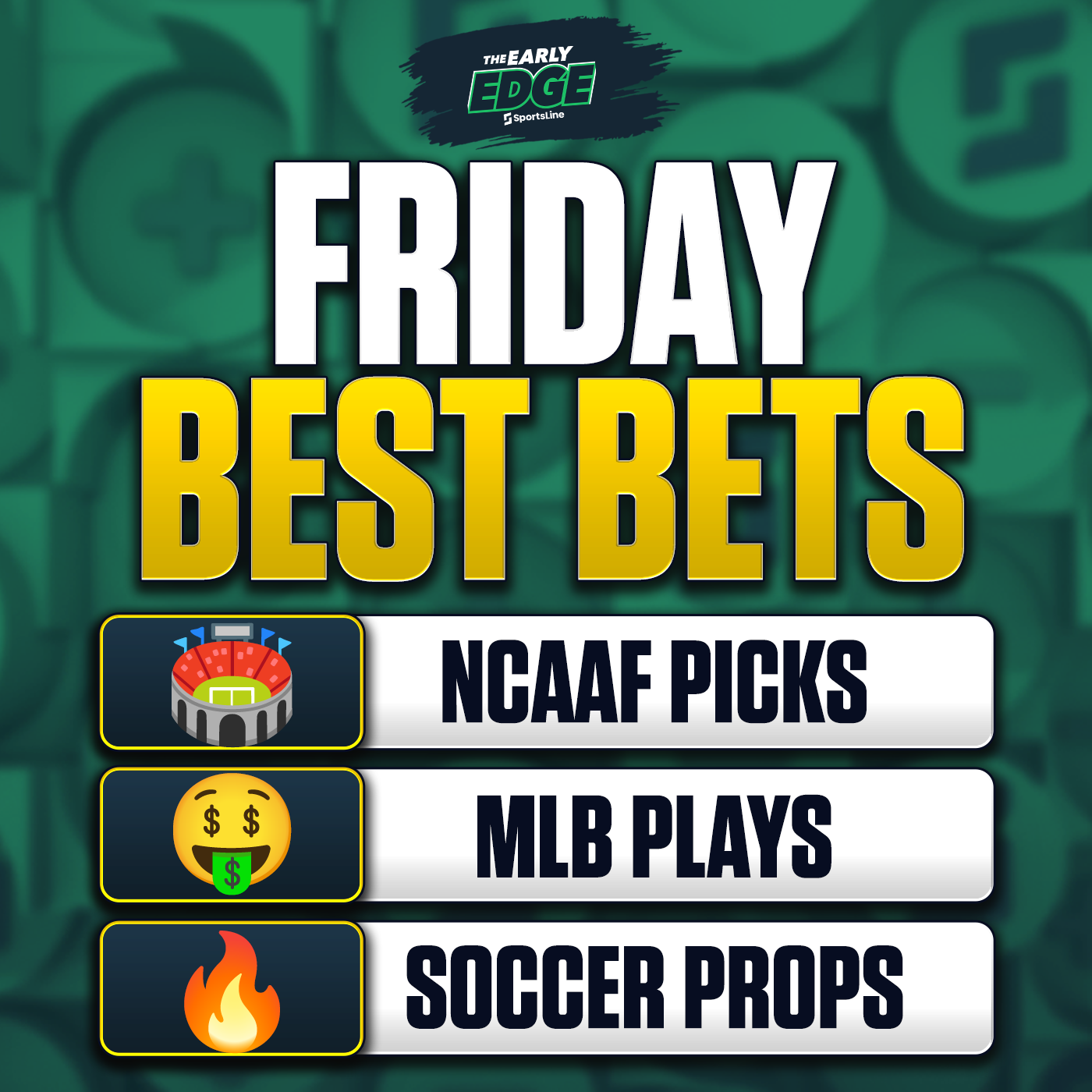 Friday BEST BETS: College Football Picks + MLB Bets + Soccer Props Episode cover