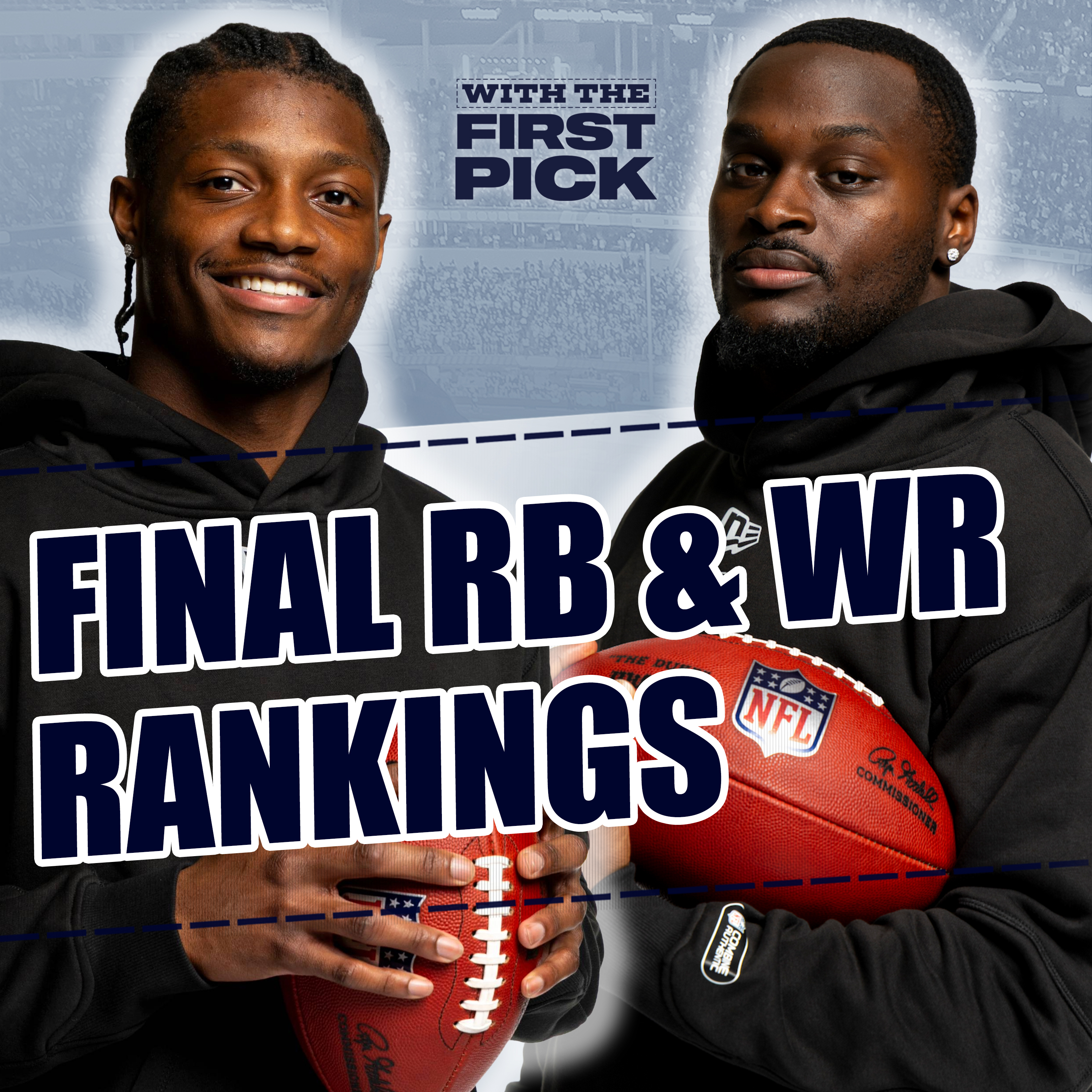 FINAL 2026 NFL Draft Running Back & Wide Receiver Rankings episode artwork