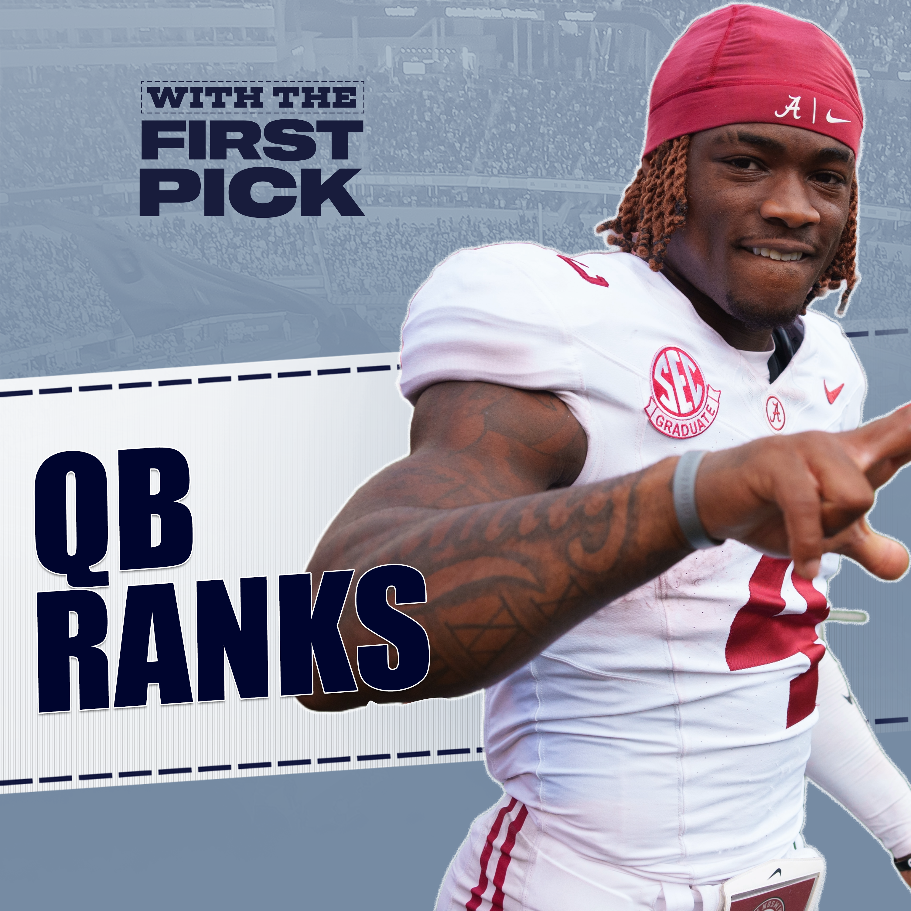 College Football Quarterback Rankings Post Week 3 including Jalen Milroe, Carson Beck & Jaxson Dart episode artwork