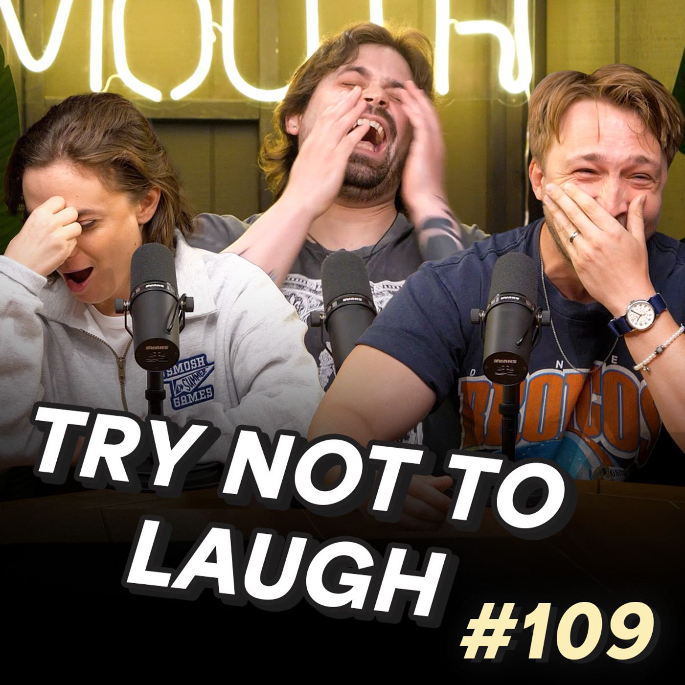 #109 - Try Not To Laugh: The Podcast w/ Angela & Damien